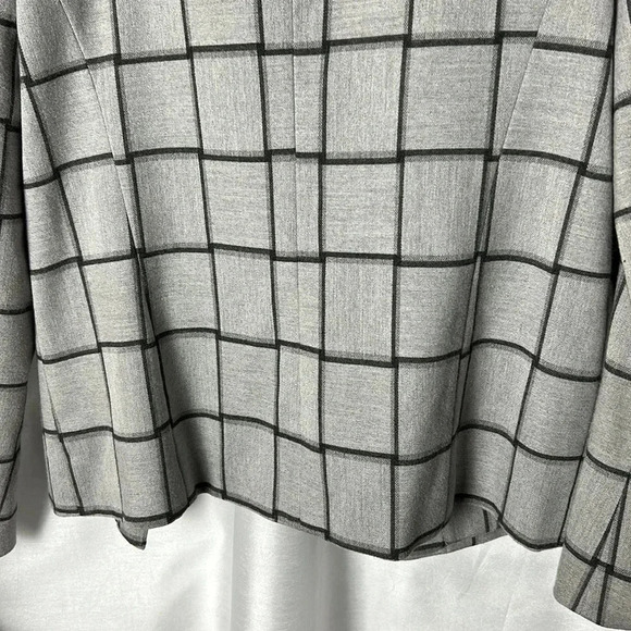 Halogen plaid blazer,academia,clueless preppy,office,business woman, grey,Sm,EC - Picture 14 of 16